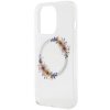 Guess GUHMP15LHFWFCT iPhone 15 Pro 6.1 transparent hardcase IML Flowers Wreatch MagSafe